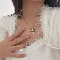 Hip-hop Cross Stainless Steel Hollow Out Zircon Necklace 1 Piece main image 2