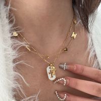Hip-hop Cross Stainless Steel Hollow Out Zircon Necklace 1 Piece main image 7