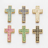 1 Piece Copper Zircon Cross Simple Style main image 2