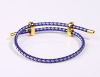 Ethnic Style Round Steel Braid Unisex Bracelets sku image 27