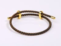 Ethnic Style Round Steel Braid Unisex Bracelets sku image 24