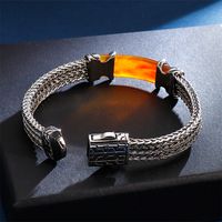 Hip-hop Geometric Stripe Stainless Steel Bracelets 1 Piece main image 3