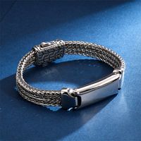 Hip-hop Geometric Stripe Stainless Steel Bracelets 1 Piece main image 6