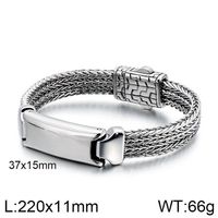 Hip-hop Geometric Stripe Stainless Steel Bracelets 1 Piece sku image 1