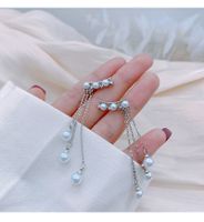 Fashion Heart Shape Flower Copper Inlay Artificial Pearls Zircon Drop Earrings 1 Pair main image 3