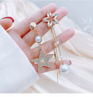 Fashion Heart Shape Flower Copper Inlay Artificial Pearls Zircon Drop Earrings 1 Pair main image 2