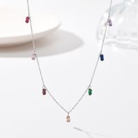 Simple Style Rectangle Stainless Steel Inlay Zircon Necklace 1 Piece main image 4