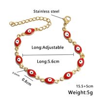 Ethnic Style Devil's Eye Stainless Steel Enamel Bracelets sku image 2