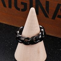 Fashion Solid Color Stainless Steel Rings 1 Piece main image 4