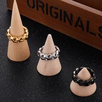 Fashion Solid Color Stainless Steel Rings 1 Piece main image 3
