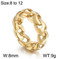 Fashion Solid Color Stainless Steel Rings 1 Piece sku image 11
