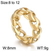 Fashion Solid Color Stainless Steel Rings 1 Piece sku image 12