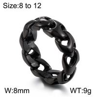 Fashion Solid Color Stainless Steel Rings 1 Piece sku image 6