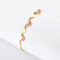 Simple Style Heart Shape Stainless Steel Inlay Zircon Women's Anklet 1 Piece main image 4