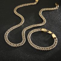 Fashion Solid Color Titanium Steel Plating Men's Bracelets Necklace main image 7