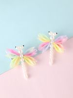 Cute Dragonfly Polyester Beaded Appliques Hair Clip 2 Pieces main image 1