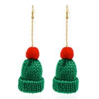 Simple Style Christmas Hat Alloy Plush Three-dimensional Christmas Women's Ear Hook 1 Pair main image 5