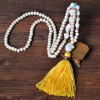 Vacation Tassel Beaded Soft Clay Women's Necklace 1 Piece sku image 2