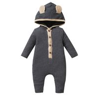 Fashion Solid Color Cotton Baby Rompers sku image 3