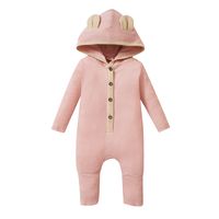 Fashion Solid Color Cotton Baby Rompers sku image 9