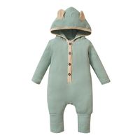 Fashion Solid Color Cotton Baby Rompers main image 2