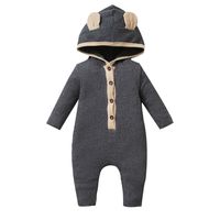 Fashion Solid Color Cotton Baby Rompers sku image 6