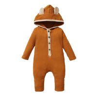 Fashion Solid Color Cotton Baby Rompers sku image 18