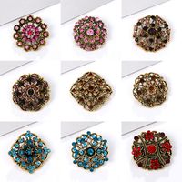 Lady Flower Alloy Flowers Artificial Rhinestones Women's Brooches main image 5