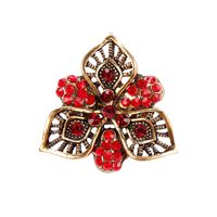 Lady Flower Alloy Flowers Artificial Rhinestones Women's Brooches main image 4