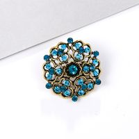 Lady Flower Alloy Flowers Artificial Rhinestones Women's Brooches sku image 7