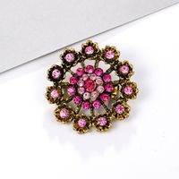 Lady Flower Alloy Flowers Artificial Rhinestones Women's Brooches main image 3