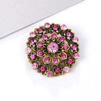 Lady Flower Alloy Flowers Artificial Rhinestones Women's Brooches sku image 2