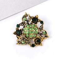 Lady Flower Alloy Flowers Artificial Rhinestones Women's Brooches sku image 13