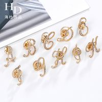 Retro Letter Alloy Diamond Rhinestones Women's Brooches main image 3