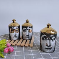 Export European Style Home Decoration Ceramic Candle Jar main image 6