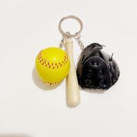 Fashion Baseball Pu Leather Unisex Bag Pendant Keychain sku image 17