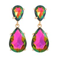 Retro Geometric Water Droplets Artificial Gemstones Alloy Women's Drop Earrings 1 Pair main image 3