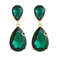 Retro Geometric Water Droplets Artificial Gemstones Alloy Women's Drop Earrings 1 Pair sku image 3