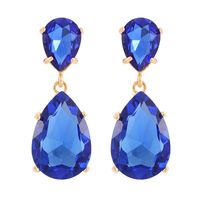 Retro Geometric Water Droplets Artificial Gemstones Alloy Women's Drop Earrings 1 Pair sku image 5
