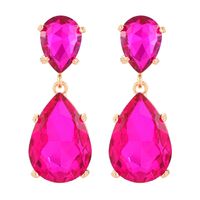 Retro Geometric Water Droplets Artificial Gemstones Alloy Women's Drop Earrings 1 Pair sku image 1