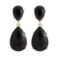 Retro Geometric Water Droplets Artificial Gemstones Alloy Women's Drop Earrings 1 Pair sku image 9