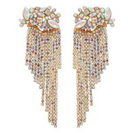 Luxurious Tassel Alloy Inlay Artificial Rhinestones Women's Drop Earrings 1 Pair main image 2