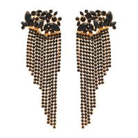 Luxurious Tassel Alloy Inlay Artificial Rhinestones Women's Drop Earrings 1 Pair sku image 3