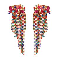 Luxurious Tassel Alloy Inlay Artificial Rhinestones Women's Drop Earrings 1 Pair sku image 4