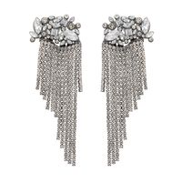 Luxurious Tassel Alloy Inlay Artificial Rhinestones Women's Drop Earrings 1 Pair sku image 5