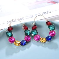 Fashion U Shape Rhinestone Plating Women's Earrings 1 Pair main image 10