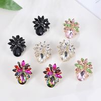 Fashion Geometric Rhinestone Plating Ear Studs 1 Pair main image 4