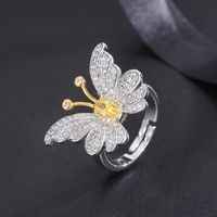 Fashion Butterfly Alloy Inlaid Zircon Women's Rings Necklace main image 2