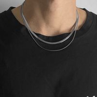 Hip-hop Geometric Titanium Steel Polishing Men's Necklace main image 3
