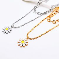 Einfacher Stil Blume Rostfreier Stahl Vergoldet Halskette Mit Anhänger 1 Stück main image 5
